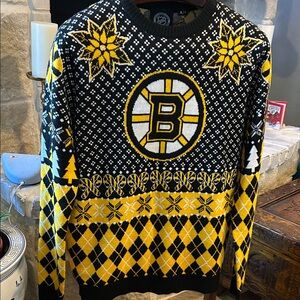 NHL Black and Yellow Boston Bruins Sweater